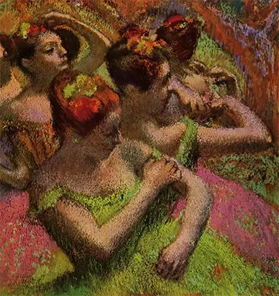 Ballerinas Adjusting Their Dresses Edgar Degas